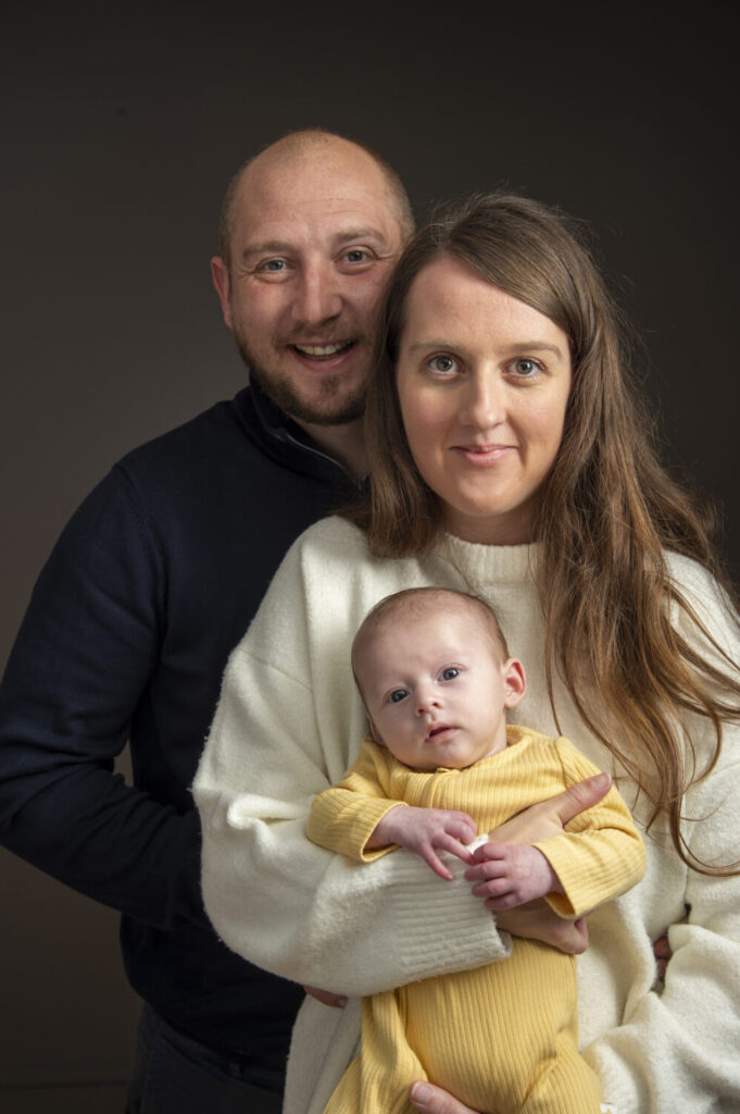 Chris Lauren Reggie, baby, new born, studio, family, mum, dad, portrait
