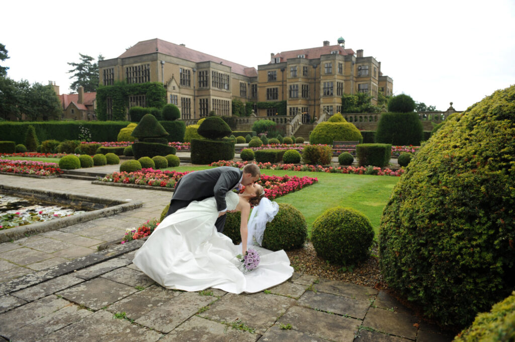 fanhams,lean back shot bride, groom, fanhams garden,