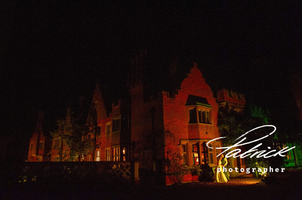 lanwades hall, night, bride and groom