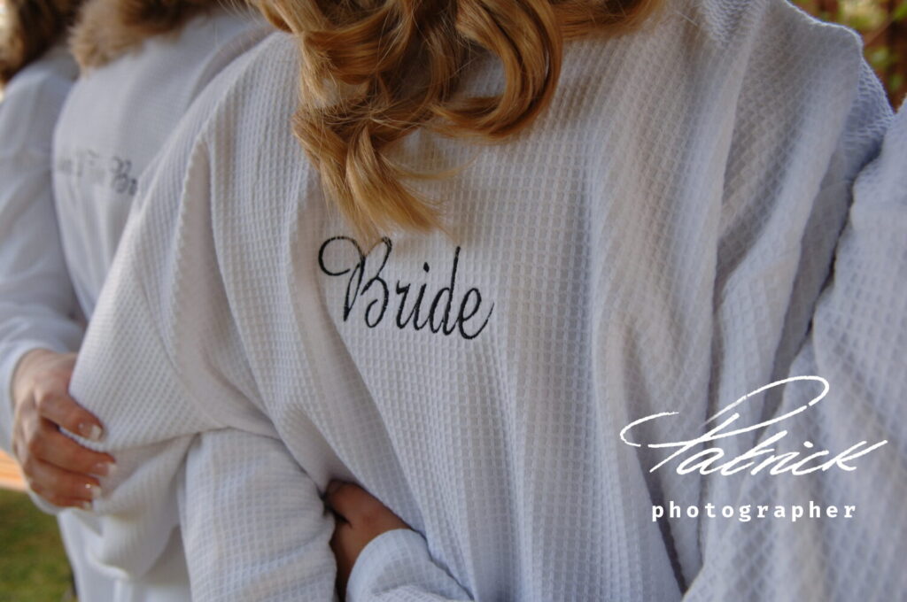 dressing gown embroidered Bride