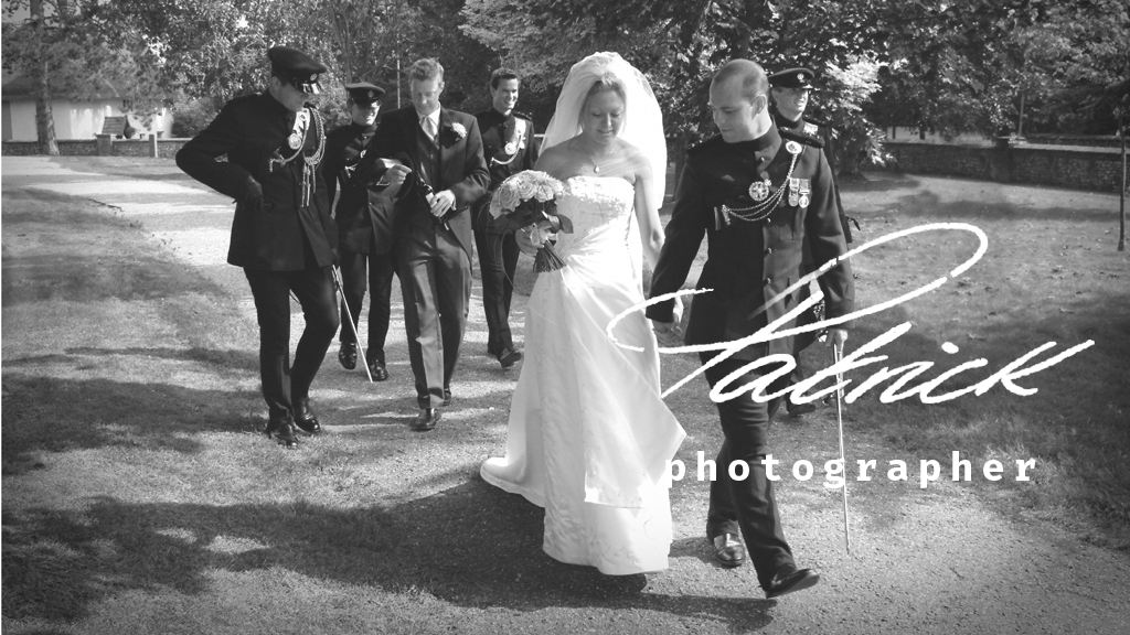 Bride and Groom, calvary, groomsmen, walking, sword, groomsmen