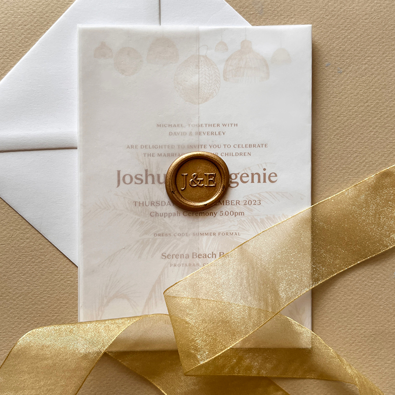 wedding stationery with a seal