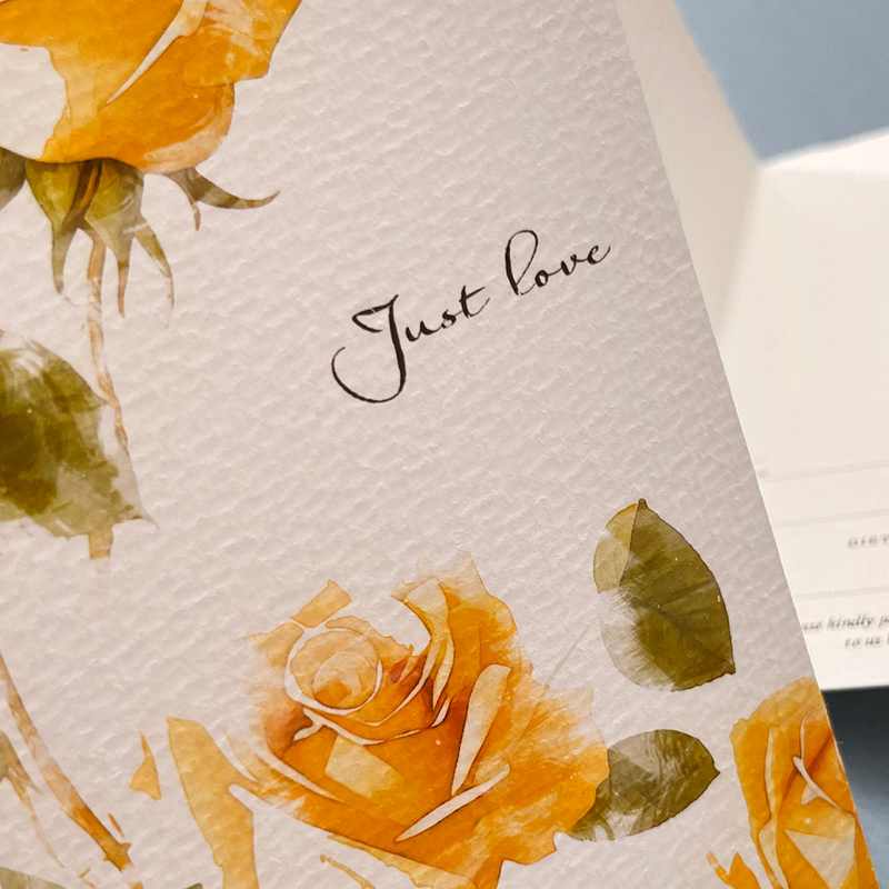 wedding stationery flowers, just love