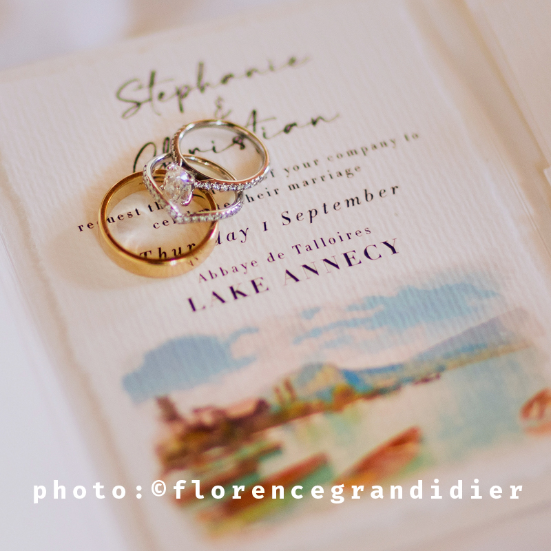 wedding stationery, wedding rings, photo:©florencegrandidier