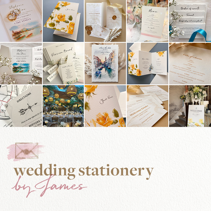wedding stationery by James Randall promotional leaflet