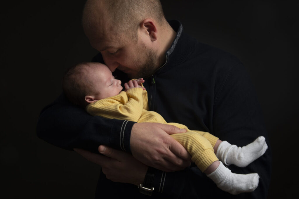 father's day, patrick photographer,, father and son, new born baby, babeinarms, studio, portrait, hertford photographer, intimate moment